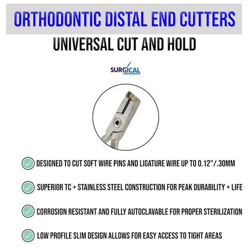 Tungsten Carbide Distal End Cutter Hold & Cut Hard and Soft Wire Orthodontic Instruments TC by SurgicalOnline in Saudi Arabia