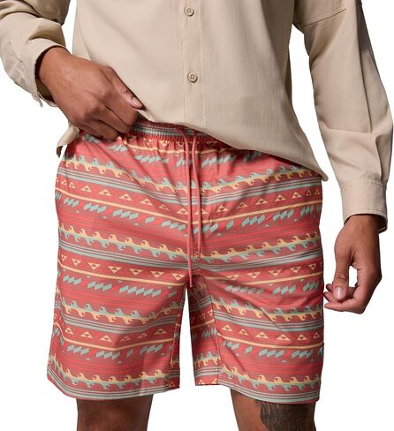 Columbia Mens PFG Rambler Printed Water Short, Rosewood Waved, X-Large x 8 in Saudi Arabia