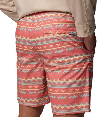 Columbia Mens PFG Rambler Printed Water Short, Rosewood Waved, X-Large x 8 in Saudi Arabia