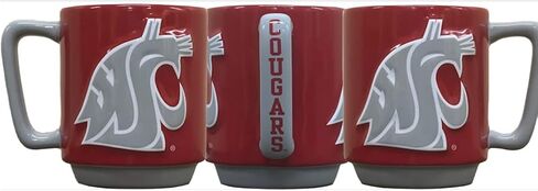 كوب RFSJ Washington State Cougars من السيراميك بوزن 16 أونصة (ثلاثي الأبعاد). in Saudi Arabia