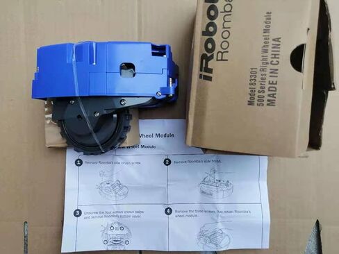 جديد 100%! استبدال وحدة عجلة القيادة اليمنى واليسرى متوافقة مع IRobot Roomba 500 600 700 Series L وR استبدال أجزاء عجلة القيادة (أزرق 83301) in Kuwait