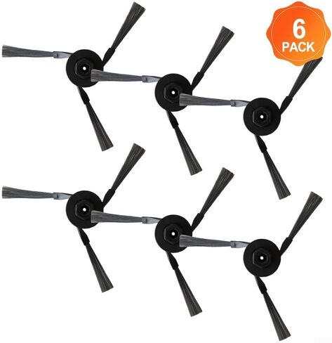 Replacement Side Brushes For MOVA For P10 Pro And For Ultra Robot Vacuum Cleaner, 6-Pack,Plastic Nylon Corner Brushes For Edge Cleaning in Saudi Arabia