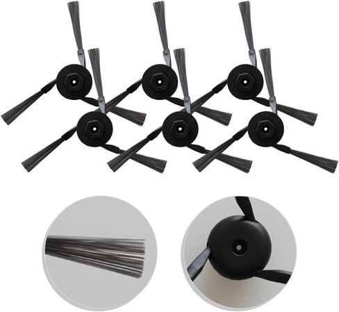 Replacement Side Brushes For MOVA For P10 Pro And For Ultra Robot Vacuum Cleaner, 6-Pack,Plastic Nylon Corner Brushes For Edge Cleaning in Saudi Arabia