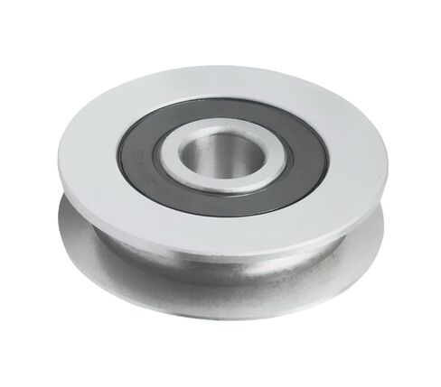 2PCS Stainless Steel Deep U-Groove Ball Bearing Pulley, 12mm/0.47" Inner Dia Wheel Bearings Wire Rope Pulley Bearing Steel Cable Pulley Load-Bearing 512KG for Industry Equipment in Kuwait