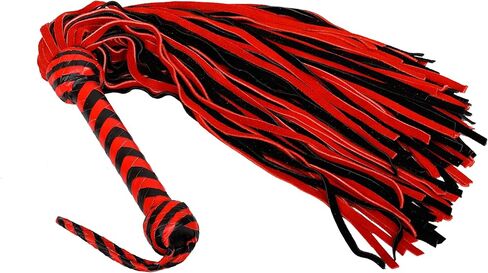 Real Genuine Cow Hide Suede Leather Flogger 100 Falls Heavy Duty Thuddy Whip (Blue/Black) in Saudi Arabia