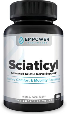 Sciaticyl - مكمل لدعم الأعصاب مع B1، B6، B12، المغنيسيوم، NAC، ALC وحمض ألفا ليبويك - يدعم وظيفة الأعصاب، والتنقل، والراحة والدورة الدموية - 60 كبسولة in Kuwait