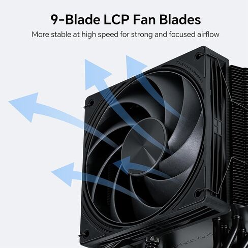 Thermalright CPU Cooler Ultra 120 Extreme EVO REV.5, Dual 120mm PWM Fans, LCP Blades, 2400RPM, 6 Heat Pipes, 157mm Single Tower, for Intel LGA1700 and AMD AM5/AM4 (Black) in Saudi Arabia