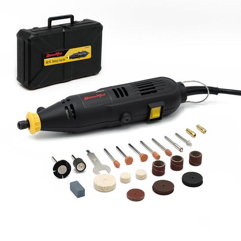 DURAMAX 40-Piece Rotary Tool Kit, Variable Speed 8000-30000 RPM, 120V Corded, with Blow Mold Case, for Cutting, Grinding, Polishing in Saudi Arabia