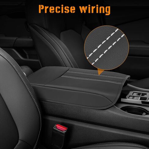 غطاء مسند ذراع وحدة التحكم المركزية متوافق مع Honda Pilot 2023 2024 2025 2026، Ridgeline Passport 2024-2026، وسادة غطاء مسند الذراع، وسادة حماية وحدة التحكم المركزية (خياطة حمراء) in Kuwait