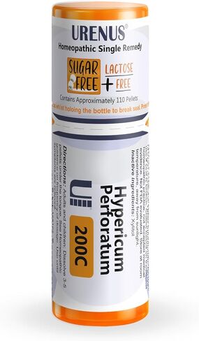 Hypericum Perforatum 200C علاج المثلية خالي من السكر، خالي من اللاكتوز، 110 كريات، البول in Saudi Arabia
