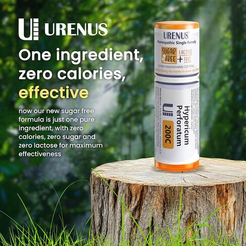 Hypericum Perforatum 200C Sugar Free Lactose Free Homeopathic Remedy 110 Pellets, Urenus in Saudi Arabia