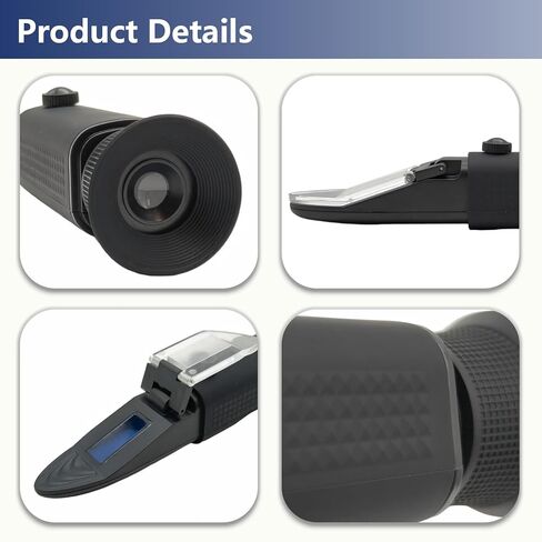 Brix Refractometer with ATC, 0-32% Dual Scale - Specific Gravity & Brix, Hydrometer in Wine Making and Beer Brewing, Homebrew Kit in Saudi Arabia