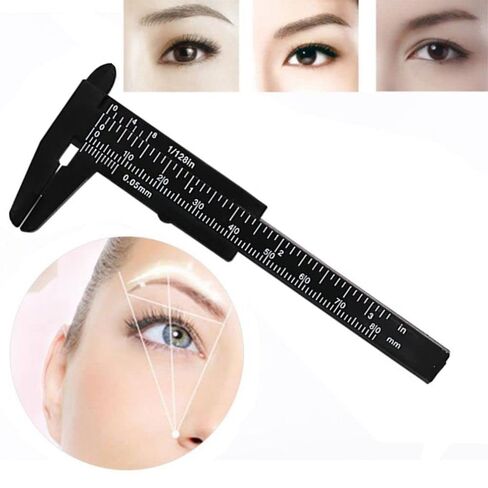Measurement Tools Novice Vernier Caliper Portable Makeup Tools Sliding Design Auxiliary Tattoo Thrush Artifact(White) in Saudi Arabia