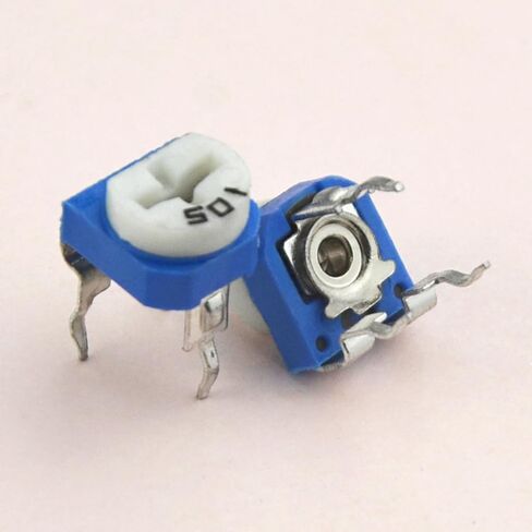 WMYCONGCONG 100 PCS 500 to 1M Ohm Variable Resistor 6mm Potentiometer Assortment Kit Trimmer Pot Top Adjustment Potentiometer in Saudi Arabia
