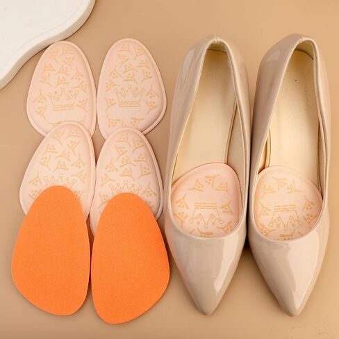 2 Pairs Women High Heels Anti-Slip Forefoot Pad Half Insoles Ball of Foot Cushions Feet Care Inserts 7.3 * 12cm in Saudi Arabia