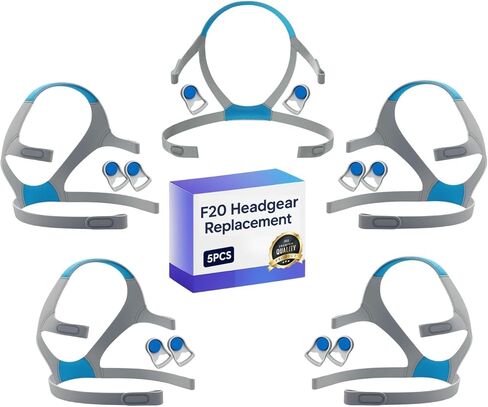 غطاء رأس متوسط ​​الحجم Air-fit F20، حزام رأس بديل مكون من 5 قطع لجهاز Air-fit Air-Touch F20، متوسط/قياسي in Saudi Arabia