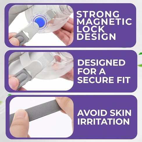 غطاء رأس متوسط ​​الحجم Air-fit F20، حزام رأس بديل مكون من 5 قطع لجهاز Air-fit Air-Touch F20، متوسط/قياسي in Saudi Arabia