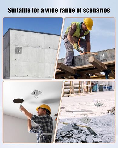 5.9 x 5.9 Inch D-Ring Anchor Plate for Concrete Walls Ceilings Columns, Heavy Duty Reusable Fall Protection D-Plate Anchor, Thickness 8mm in Saudi Arabia