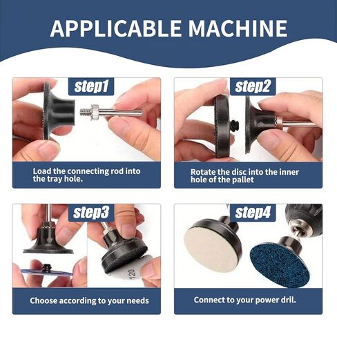 294 PCS 2 Inch Die Grinder Sanding Discs with 1/4" &1/8"Roll Lock , Compatible with Both Die Grinders and Power Drills for Surface Conditioning, Sanding & Polishing，Sanding Pads Includes 40-10000 Grit in Saudi Arabia