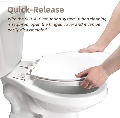 Toilet seat with toddler seat built in, Potty training toilet seat, Fits both adult and child, Slow-Close, Toddler toilet seat attachment, ROUND, Heavy Duty, White(16.5") in Saudi Arabia