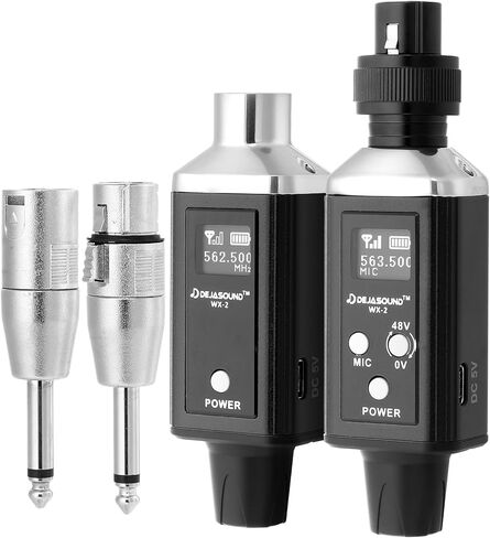 جهاز إرسال واستقبال ميكروفون لاسلكي UHF، محول XLR لنظام PA، خلاط صوت، ميكروفون مكثف - مدى طويل 164 قدم للكنيسة، الفصول الدراسية، الكاريوكي، الكلام in Saudi Arabia
