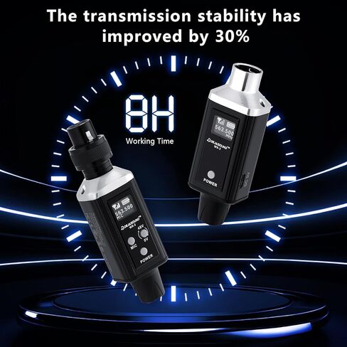 جهاز إرسال واستقبال ميكروفون لاسلكي UHF، محول XLR لنظام PA، خلاط صوت، ميكروفون مكثف - مدى طويل 164 قدم للكنيسة، الفصول الدراسية، الكاريوكي، الكلام in Saudi Arabia