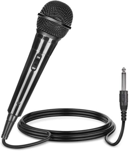 Handheld Dynamic Wired Microphone with 6.5mm Plug, Vocal Mic for Karaoke, Singing, Speech Long200cm/78inch in Saudi Arabia