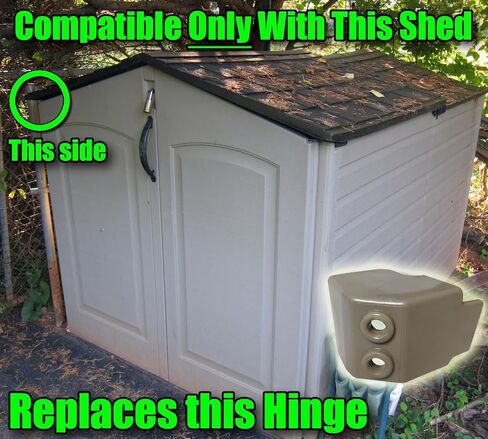 Steel Core Left Hinge 3T16 for Rubbermaid 6 X 5 ft. Slide-Lid Resin Shed Door, Part # 3T16 2, Upgraded Metal Reinforced Design in Saudi Arabia