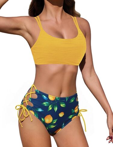 VIMPUNEC Two Piece Bikini Sets for Women String Swim Suits Cheeky High Cut Bathing Suit in Saudi Arabia