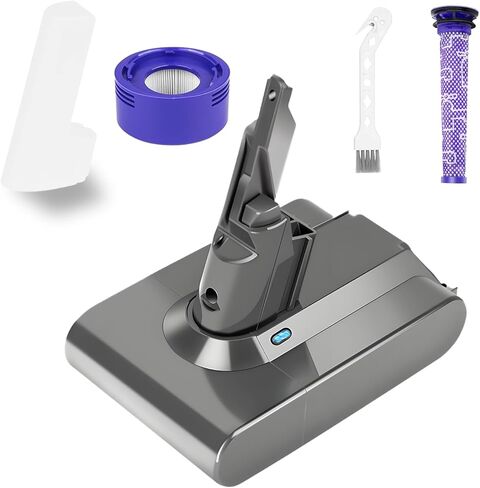 بديل 4.5 أمبير لبطارية Dyson V7 مع 1 × فلتر مسبق 1 × فلتر ما بعد 1 × فرشاة تنظيف متوافقة مع Dyson V7 Motorhead Pro، Trigger، Animal، Car Boat، Trigger+، Fluffy، Mattress، Absolut، خالية من الأسلاك، إلخ in Kuwait