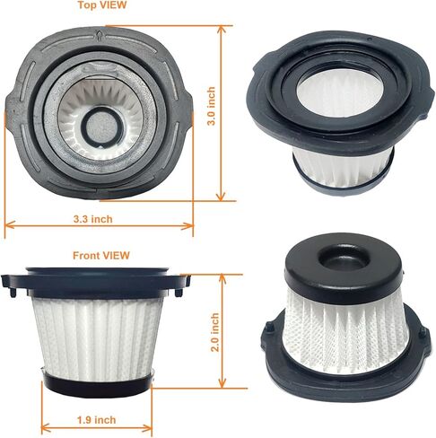 3Pack Hepa Filters Replacement Compatible with ZIHUOFAN GV09 Cordless Handheld Vacuum, Washable and Durable Filters Works with GHUSTAR GV09 Portable Car Vacuum. in Saudi Arabia