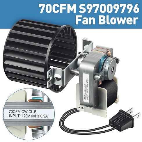 1 Pcs Replacement Fan Blower Assembly Compatible with Nutone Broan S97009796, 162-E/G/J/K/L/M and 164-E/G/J/K/L/M, 70 CFM 120V 0.9A Bathroom Exhaust Fan Motor Replacement in Saudi Arabia