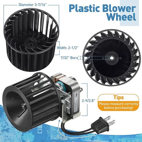 1 Pcs Replacement Fan Blower Assembly Compatible with Nutone Broan S97009796, 162-E/G/J/K/L/M and 164-E/G/J/K/L/M, 70 CFM 120V 0.9A Bathroom Exhaust Fan Motor Replacement in Saudi Arabia