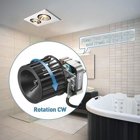 1 Pcs Replacement Fan Blower Assembly Compatible with Nutone Broan S97009796, 162-E/G/J/K/L/M and 164-E/G/J/K/L/M, 70 CFM 120V 0.9A Bathroom Exhaust Fan Motor Replacement in Saudi Arabia