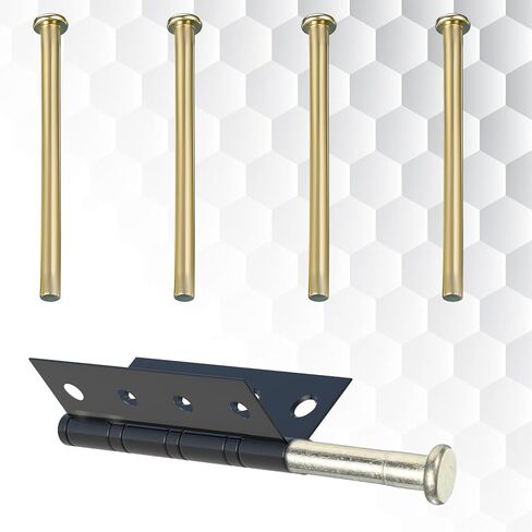 4PCS 3.5 inch Door Hinge Pins Stainless Steel Interior Wood Door Butt Hinges Oil Rubbed Bronze Pins Screws Replacement Closing for Self Closing Doors Kitchen Garage Doors Hinges Gold in Saudi Arabia