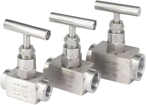 1 قطعة 320 بار 1/8 "1/4" 3/8 "1/2" 3/4 "1" أنثى 304 الفولاذ المقاوم للصدأ التحكم في التدفق صمام التوقف الوقود (1/8 ") in Saudi Arabia