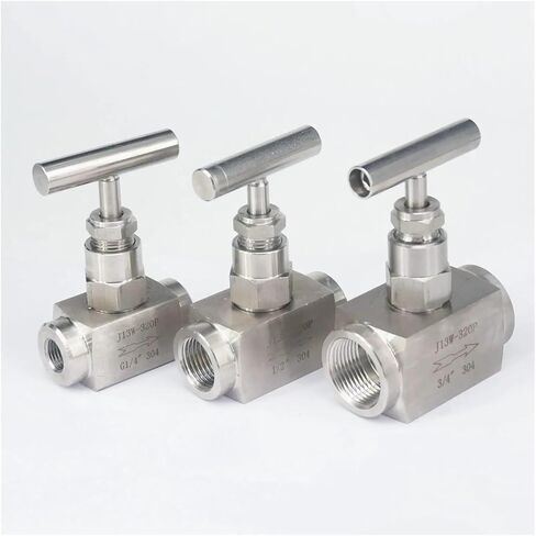 1 قطعة 320 بار 1/8 "1/4" 3/8 "1/2" 3/4 "1" أنثى 304 الفولاذ المقاوم للصدأ التحكم في التدفق صمام التوقف الوقود (1/8 ") in Saudi Arabia