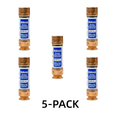 5-Pack جديد ECNR 60 ECNR-60A 250Vac صمام تأخير الوقت، ECNR60 فئة الحد الحالي RK5 خرطوشة الصمامات in Saudi Arabia