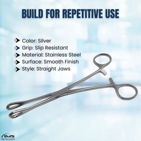 Foerster Sponge Forceps with Serrated Loops 7" Surgical Holding Veterinary Instruments Made of Stainless Steel also Used as Body Piercing Tools (Serrated Jaws STR) in Saudi Arabia