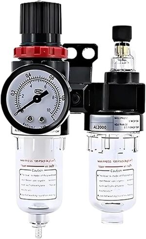 1/5 Sets AFC2000 Filter for Compressor Oil Water Separator Regulator Trap,Suitable for Air Pressure Reducing Valve with Airbrush(AFC w (PC8-02x2),5 Sets) in Saudi Arabia