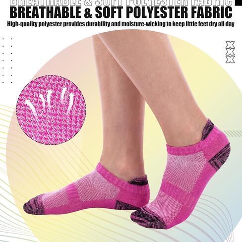 Ramede 50 Pairs Girls Socks Bulk Athletic Ankle Socks for 7-10 Years Old Toddler Girls Colorful Short Stripe Breathable Sports Crew Sock in Saudi Arabia