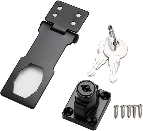 WANLIAN Keyed Hasp Locks Twist Knob Keyed Locking Hasp for Small Doors, Cabinets and More,Chrome Plated Hasp Lock Catch Latch Safety Lock in Saudi Arabia
