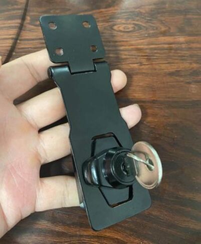 WANLIAN Keyed Hasp Locks Twist Knob Keyed Locking Hasp for Small Doors, Cabinets and More,Chrome Plated Hasp Lock Catch Latch Safety Lock in Saudi Arabia
