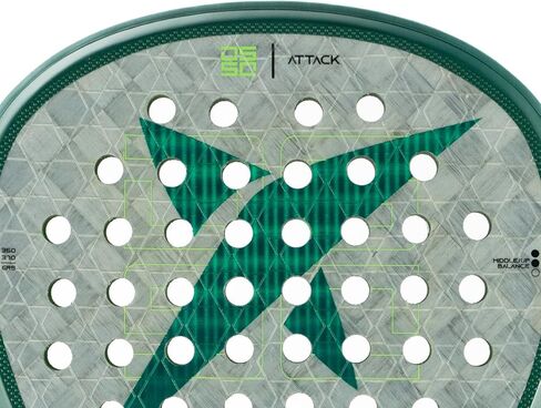 مضرب Drop Shot Furia Attack 1.0 Padel - نموذج طاقة كربون 18K مع قلب Eva Pro عالي الكثافة - توازن متوسط ​​على شكل دمعة in Saudi Arabia