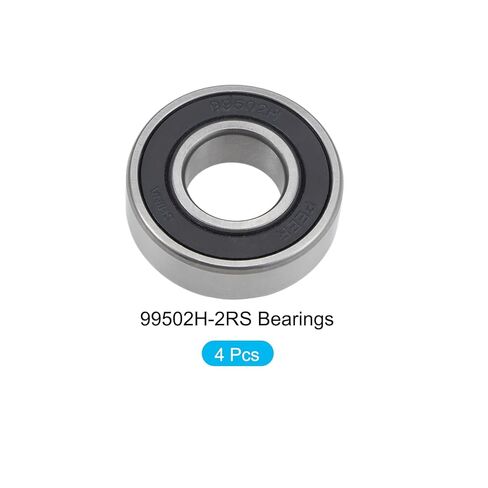 محامل كروية ذات أخدود عميق من METALLIXITY (99502H-2RS، 5/8 بوصة × 1-3/8 بوصة × 11 مم) 4 قطع، محامل صناعية مزدوجة الغلق من الفولاذ الكروم - للمحرك الصناعي الصغير in Kuwait