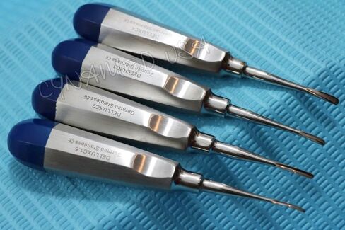 New German Grade Dental Elevator Tooth Extraction Tools 4 Pcs Curved 1.5MM to 4MM (A+ Quality) in Saudi Arabia