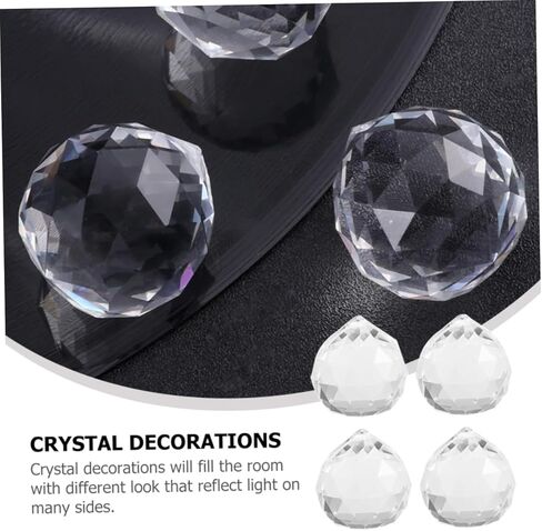 Tofficu 20Pcs Crystal Chandelier Pendant Replacement Prism Balls for DIY Decoration for Chandeliers Sun Catchers Windows and Crafts in Saudi Arabia