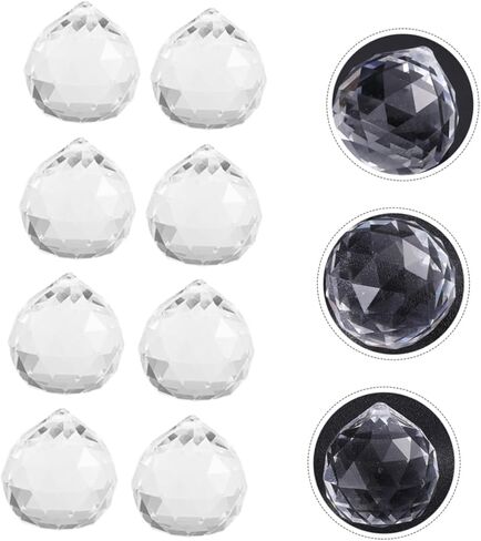 Tofficu 20Pcs Crystal Chandelier Pendant Replacement Prism Balls for DIY Decoration for Chandeliers Sun Catchers Windows and Crafts in Saudi Arabia