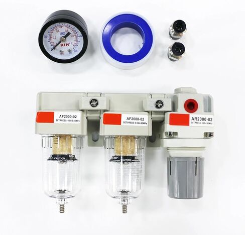 Pneumatic AC2110-02 Double Filtering 3 In 1 Air Filter Pressure Regulator FRL Combination With The Auto Drain Unit in Saudi Arabia