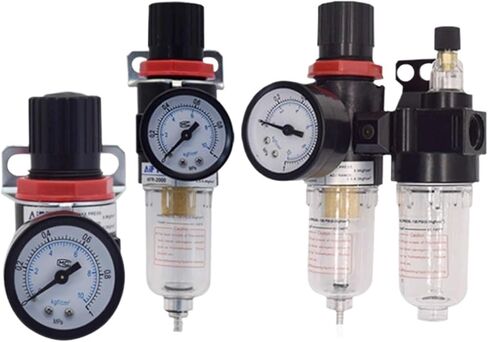 Air Source Processor AFR+AL Duplex AFC2000 Air Pressure Regulating Valve +Fittings 8mm-02 Oil Water Separation Filter Thread1/4"(AFC-2000 12MM) in Saudi Arabia